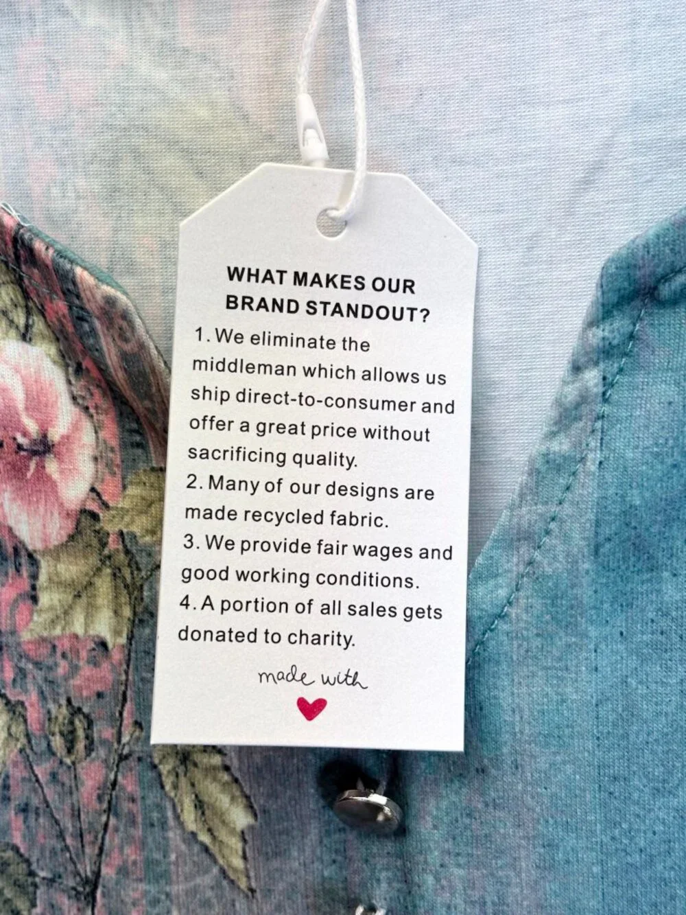 Made With Heart Women's Boho Summer Sun Dress Medium - Picture 4 of 13